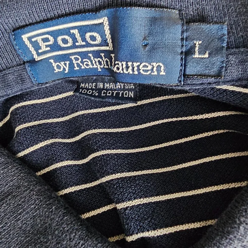 Polo Ralph Lauren Striped Custom Slim Fit Blue And White Polo Shirt